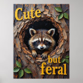 Nestled Prowler: Eine Raccoon's Perch Poster (Vorne)