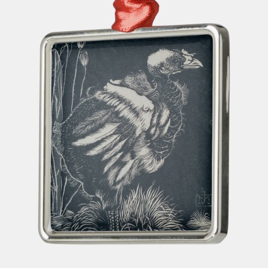 Nestling Bird (von Jan Mankes) Ornament Aus Metall (Links)