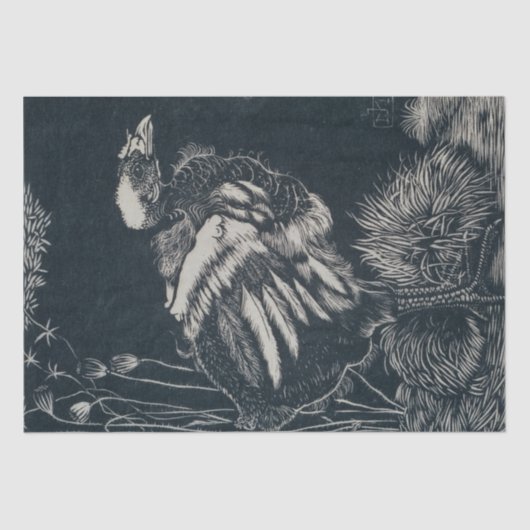 Nestling Bird (von Jan Mankes) Seidenpapier (Vorderseite)