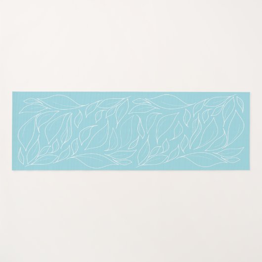 Nestling Blätter auf Aqua Yoga Mat Yogamatte (Vorderseite (Horizontal))