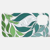 Nestling Blätter iPhone Case (Rückseite (Horizontal))