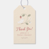 Nestparty Erdbeeren Vogel Mädchen Baby Shower Geschenkanhänger (Vorderseite)