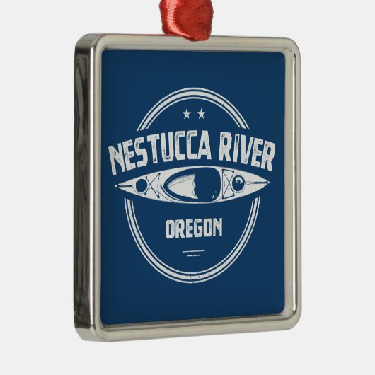 Nestucca River Oregon Kayaking Ornament Aus Metall (Rechts)