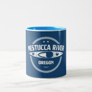 Nestucca River Oregon Kayaking Zweifarbige Tasse