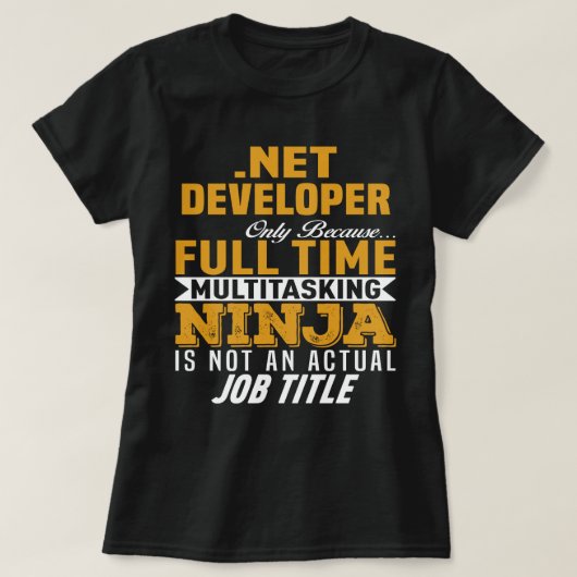 .Net Developer T-Shirt (Design vorne)