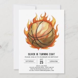 Net Fun Custom Basketball Geburtstag Einladung