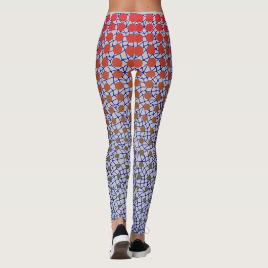 Net Pattern 10.blue.wx4 Lgrey BG Leggings (Rückseite)