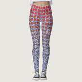 Net Pattern 10.blue.wx4 Lgrey BG Leggings (Vorderseite)
