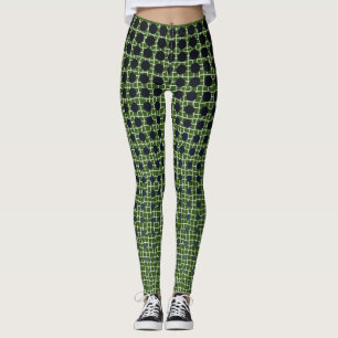 Net Pattern 11.black.wx4.5k DGreen BG Leggings