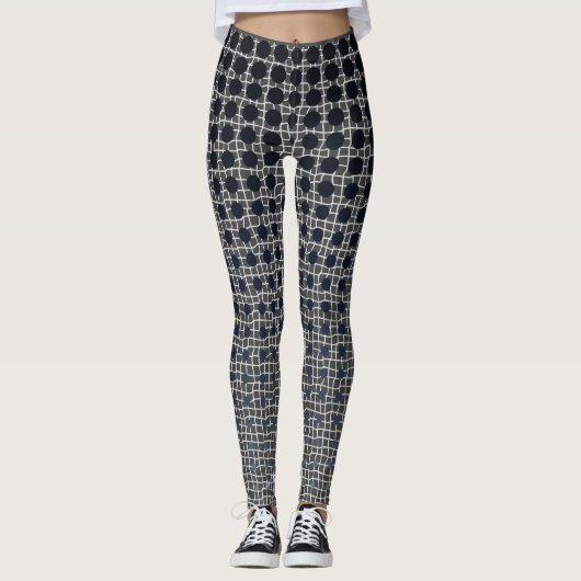 Net Pattern 11.black.wx4.5k DGrey BG Leggings (Vorderseite)