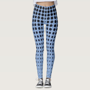 Net Pattern 11.black.wx4.5k LBlue BG Leggings