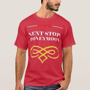 Net Stop Flitterwochen Hochzeitsfeier Ehemann und T-Shirt