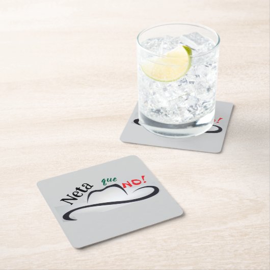 Neta que No! Rechteckiger Pappuntersetzer (Vor Ort)