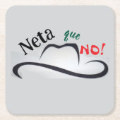 Neta que No! Rechteckiger Pappuntersetzer (Vorderseite)