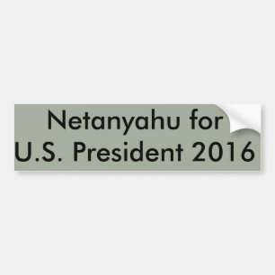 Netanyahu für Präsidenten Autoaufkleber