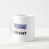 Netanyahu für Präsidenten Kaffeetasse (Vorderseite Links)
