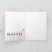 Netball-Ball-themenorientierter Weihnachtsgruß Feiertagskarte (Innenseite)