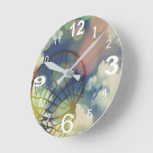 Netball-Bilddesign Runde Wanduhr (Winkel)