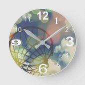 Netball-Bilddesign Runde Wanduhr (Vorderseite)