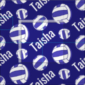 Netball-Blaues Namensschild Stoff (Kachel)