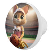 Netball Cat, Keramikknauf (Rechts)