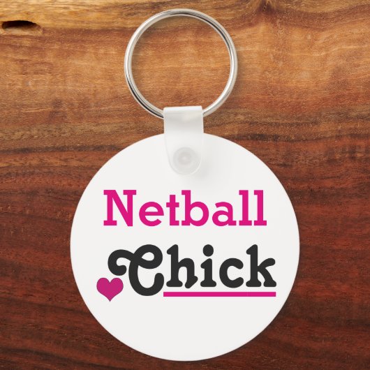 Netball Chick Schlüsselanhänger (Vorderseite)
