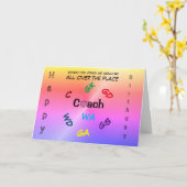 Netball Coach Birthday Karte (Gelbe Blume)