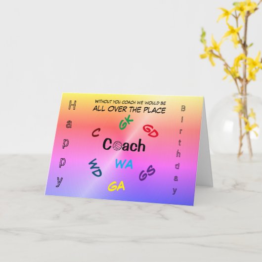 Netball Coach Birthday Karte (Gelbe Blume)
