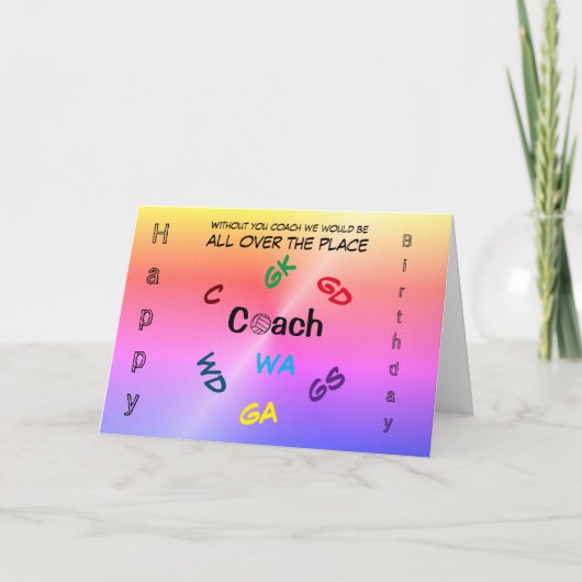 Netball Coach Birthday Karte (Vorderseite)