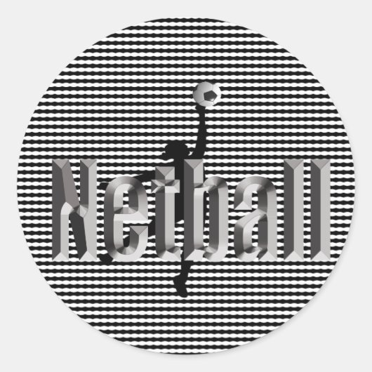 Netball Das Spiel, Runde Sticker (Vorderseite)