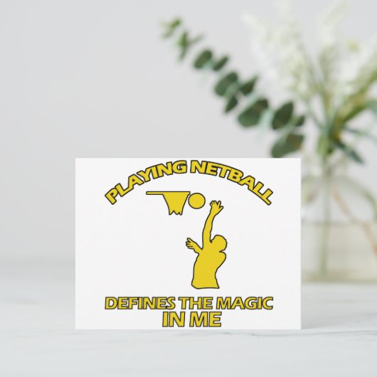 Netball-DESIGNS Postkarte (Stehend Vorderseite)
