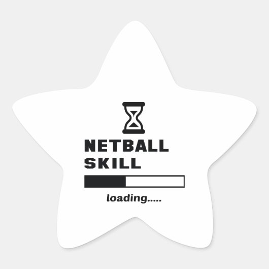 Netball Fertigkeit Loading...... Stern-Aufkleber (Vorderseite)