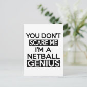 NETBALL GENIUS DESIGNS POSTKARTE (Stehend Vorderseite)