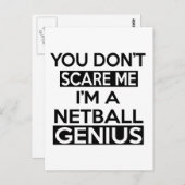 NETBALL GENIUS DESIGNS POSTKARTE (Vorne/Hinten)