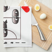 Netball-Gericht und Positions-Herz-Entwurf Geschirrtuch (Viertel Falte)