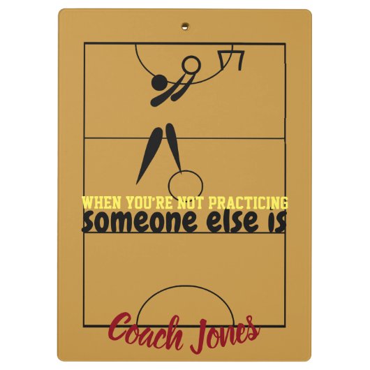 Netball-Gerichts-Plan bringt personalisierten Klemmbrett (Rückseite)