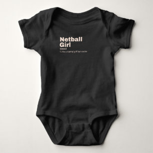Netball Girl - Netball Baby Strampler