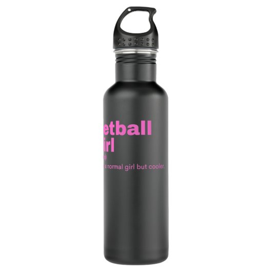 Netball Girl - Netball Edelstahlflasche (Vorderseite)