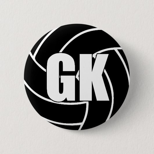 Netball Goal Keeper GK Button (Vorderseite)