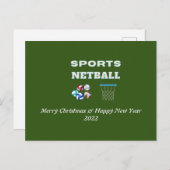 Netball-Grußkarte 2022 Postkarte (Vorne/Hinten)