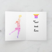 Netball Herz Danke, Coach Feiertagskarte (Innenseite)