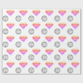 Netball-Herz und Ball-Entwurf Geschenkpapier (Flach)