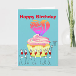 Netball Herz und Positionen glücklich Geburtstag Karte
