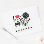 Netball, ich Liebe Netball, Sticker (Umschlag)