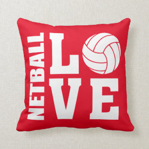 Netball Liebe Red Netball Kissen