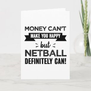 Netball macht glücklich Funny Gift Karte