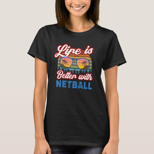Netball Player Netball Coach mit Netball T-Shirt (Vorderseite)