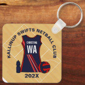 Netball-Player-Team-Schlüsselanhänger Schlüsselanhänger (Rückseite)