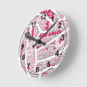 Netball-Positionen Ball Design Runde Wanduhr (Winkel)
