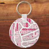 Netball-Positionen Ball Design Schlüsselanhänger (Vorderseite)